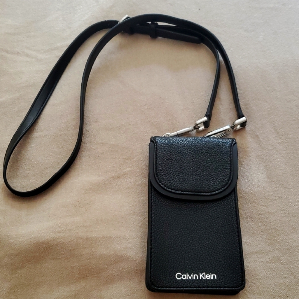 Calvin Klein Black Phone Crossbody